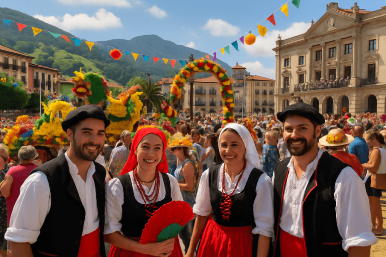 Erkunden Sie Cantabria mit seinen einzigartigen kulturellen Festen: Aus der klassischen Musik und dem Kampf der Blumen, sogar Karneval und die magische Nacht von San Juan.