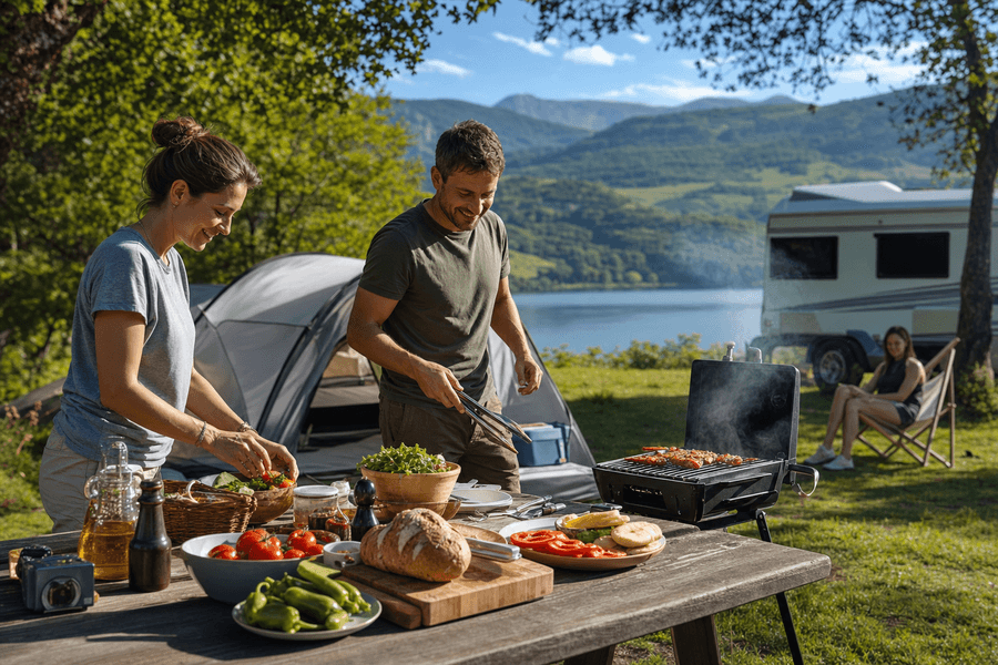 Aprende a cocinar al aire libre en el camping, usando ingredientes locales con seguridad y gestionando los residuos. Vive una experiencia culinaria única.