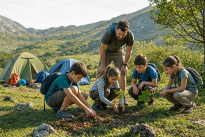 El camping convierte a los niños en defensores del medio ambiente, fomentando respeto y conciencia ecológica a través de actividades y contacto con la naturaleza.