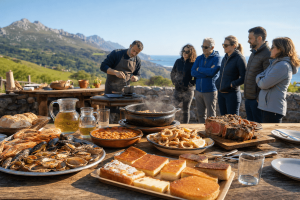 Descubre la gastronomía cántabra: mariscos, sorropotún y rabas; carnes de la montaña, cocido montañés y chuletón; sobaos, quesada y bebidas; talleres.